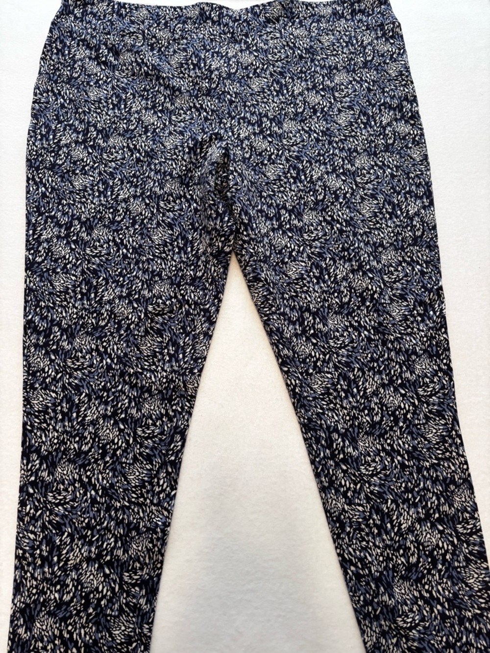 Terra & Sky 2X Plus High Rise Leggings Navy Abstract Print Stretch